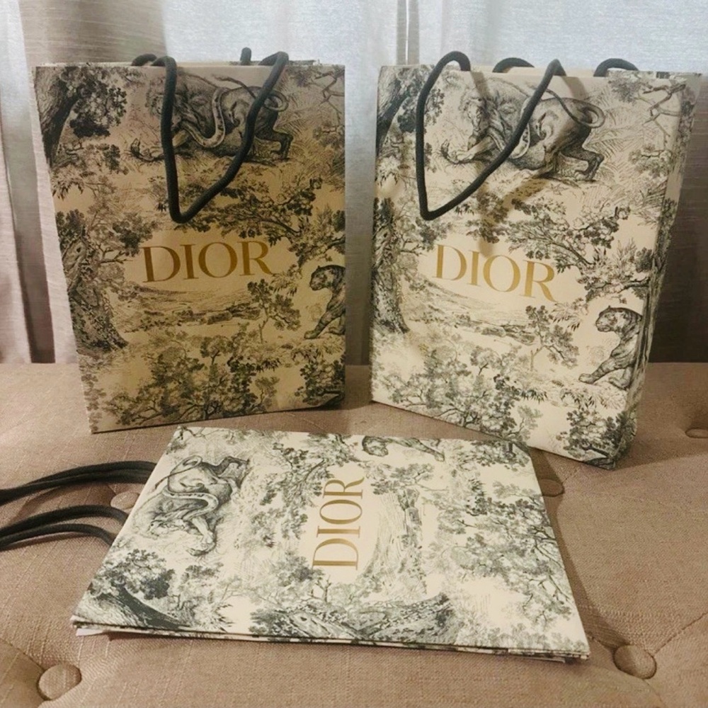 DIOR 3pcs of 10x8x3 inch gift shopping tote bag for holidays (new) Mothers Day